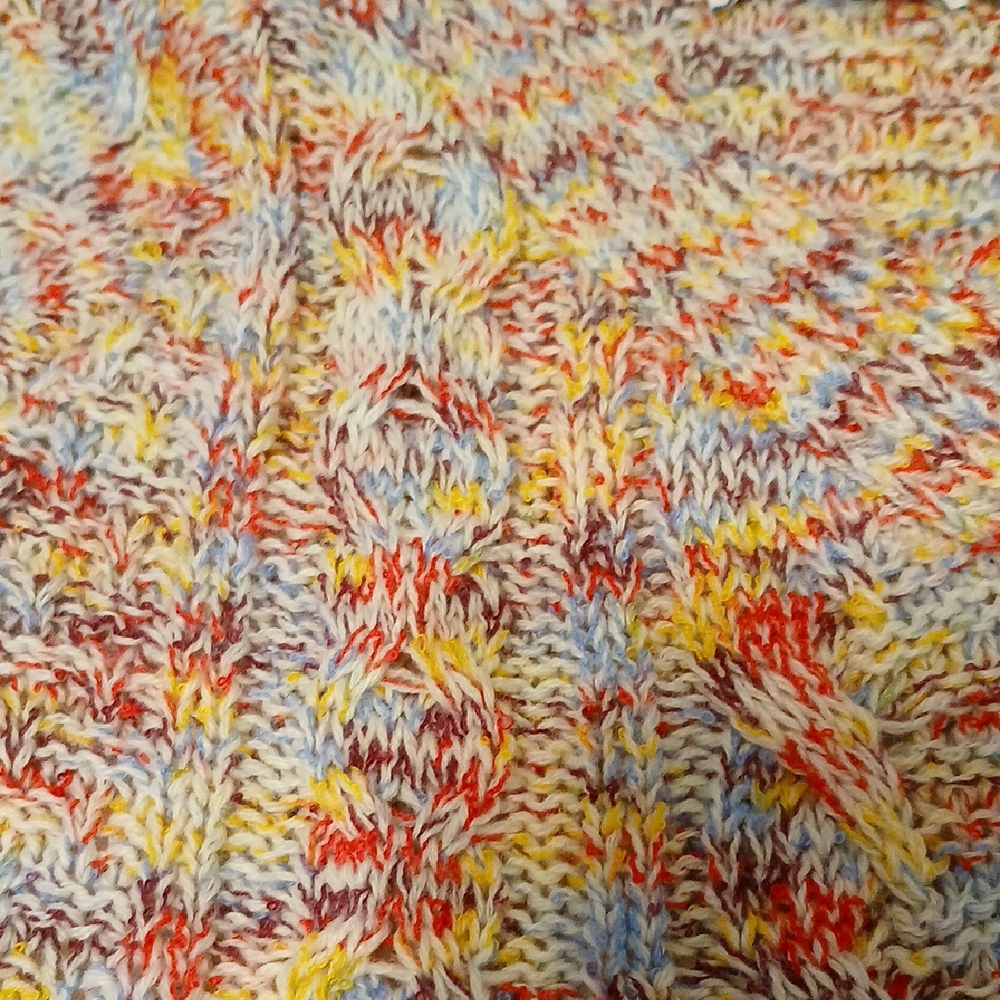 Time and Tru Multicolor Knit V- Neck Sweater - Picture 7 of 8